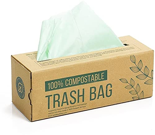 150 Bolsas Compost Liners Bolsas para Residuos de Cocina de 6L, 8L, 10L, 30L Bolsas 100% Biodegradables con Certificación EN13432(8L)
