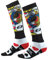 O'NEAL | Mountainbike Motocross Socken | MTB Downhill Freeride | Schweißabsorbierend, Verstärkter Fersen & Sohlenbereich | Pro MX Kingsmen | Unisex | Erwachsene | Weiß Schwarz Rot | One Size