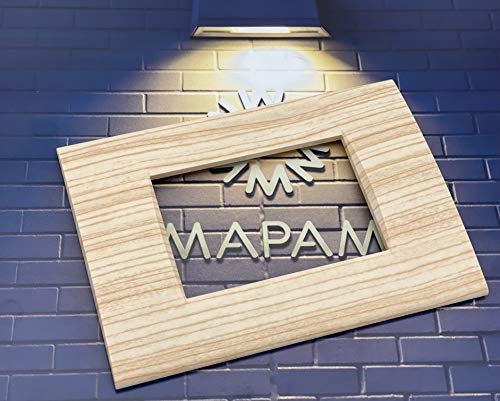 TOT ELECTRIC Placche Compatibili con Bticino LIVING LIGHT placca 3 4 7 moduli vari colori per supporti LN4703 e N4703 (7 posti, T17 - legno chiaro abete)