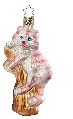 Inge-glas - Grinsender Kater - Christbaumschmuck, Baumschmuck - Glas - 1 Stück