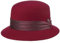 LIERYS Jolana Wool Glockenhut - Einfarbiger Hut mit Garniturband - Elegante Damenglocke - Wollhut - Packable - Damen - Herbst/Winter rot S (54-55 cm)
