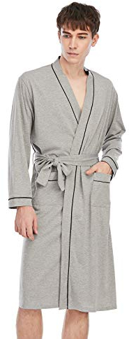Unifizz Herrenpyjama Herren Robe Plaid Bademantel Männer Baumwollbademantel Party Bademantel Herren