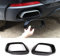 DIYUCAR Für X5 F15 2014-2018 X6 F16 2015-2019 Edelstahl Schalldämpfer Auspuffrohr Throat Tail Cover Trim (Schwarz (Regular Version))