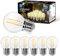 Aigostar - Ampoule LED Edison de 6W,équivalant à ampoule halogène de 55W,Douille E27, lumière chaude 2700K, 720 lumens. Angle de 360º, IRC ≥ 80,G45 Pack de 6. Décoratif, Rétro Vintage