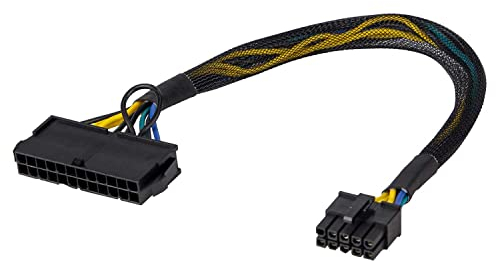 YieJoya Adaptador de fuente de alimentación ATX PSU de 24 pines a 10 pines para IBM Lenovo PCs placa base y servidores de 12 pulgadas (30 cm)