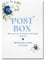 Personalised Navy & Blue Floral Post Box Sign for Wedding/Christening (KP84) (A4)