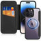 DUX DUCIS Hülle für iPhone 14 Pro Max Handyhülle Kompatibel mit MagSafe, Transparente Anti-Kratzer Leder Flip Klapphülle mit RFID-Sperre Schutzhülle Case für iPhone 14 Pro Max (6,7 Zoll, Schwarz)
