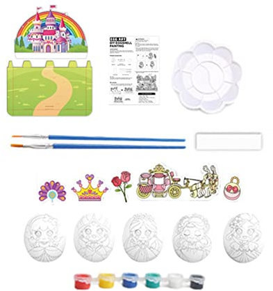 Mgichoom PISOLE Ostereier Malset, Künstliches -Ei-Dekorationsset, Bemalbare Ostereier mit Dinosaurier-/Prinzessin-/Tiermotiven, Korbfüller, Ostergeschenk für Partybevorzugung