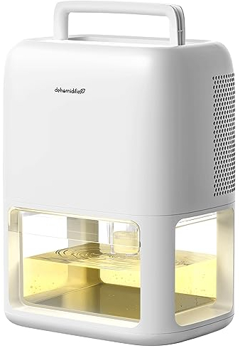 OMISOON Luftentfeuchter Elektrisch 1800ml, Doppelter Halbleiter Raumentfeuchter, Automatisches Abtauen, Tragbarer und Ultra-leise Entfeuchter Wohnung, Schlafzimmer, Badezimmer