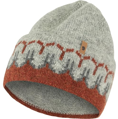 Fjällräven Unisex Övik Path Knit Beanie-Mütze, Autumn Leaf/Grey, One Size