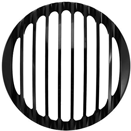 Nero 5 3/4 Alluminio Moto Faro Griglia Copertura Lampada Griglia Protezioni per XL 883 1200 per Protezione Phare Moto Protezione Phare Moto