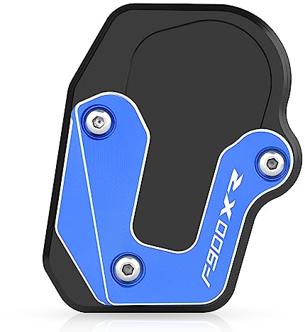 TREONK Motorrad Seitenständer Unterlage Ständerunterlage Seitenständer-Auflagevergrößerung für F900XR F 900 XR 2020 2021 2022(Blau)