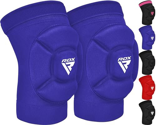RDX MMA Knee Pads, Ajustables Esponja Gruesa Antideslizante Para Deportes de Combate, Kickboxing, Artes Marciales Mixtas, Múltiples Deportes, Unisex, Baloncesto, Ciclismo, Gimnasio, Voleibo