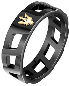 Stahlring, IP-Schwarz, IP-Gelbgold, Iconic Collection JM334AVD51