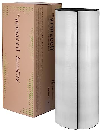 Armacell Armaflex plaque en caoutchouc autocollante 32 mm – 3 m x 1 m | Plaque flexible en caoutchouc pour l’isolation thermique des tuyaux, climatisation et ventilation, en 6 à 32 mm
