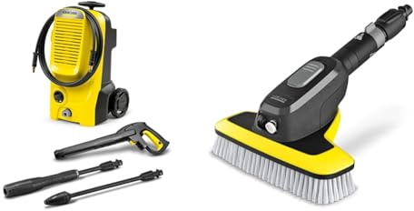 Bundle of Kärcher K 5 Classic Pressure Washer + Kärcher WB 7 Plus 3-in-1 Corded Electric Wash Brush, 3 Functions: Foam Jet, High-Pressure Flat Spray Nozzle, Soft Brush