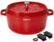 ROSSETTO 6QT Dutch Oven Topf mit Deckel, Keramik Dutch Oven mit Silikon Assist Griffhalter, spülmaschinenfest, ofenfest, antihaftbeschichtet & ungiftig Brot Dutch Oven zum Backen, Brasing, Suppen, Rot