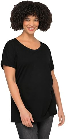 Angel of Style Damen große Größen Übergrößen Plus Size T-Shirt, Rundhals, Halbarm schwarz 46 832003100-46
