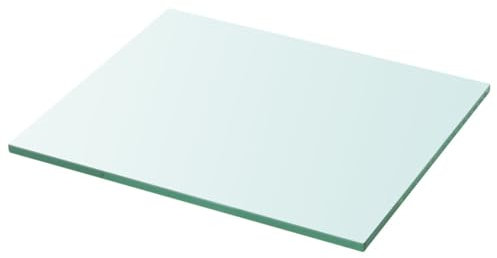 Kavolet 30x25 cm Glasboden Glasscheibe Glasplatte Glasregal Transparent Regalboden Glas Einlegeboden Glasablage für Badezimmer Wandregal Badablage 8 mm stärke