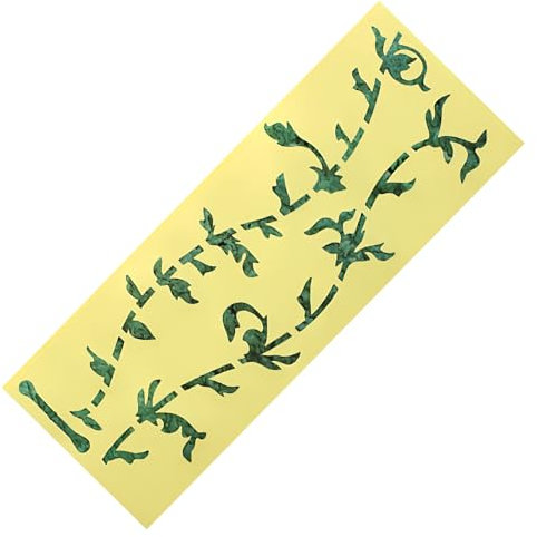 Musiin E-Gitarren-Griffbrett-Marker-Inlay, Baum des Lebens, Aufkleber (grüne Muscheln)