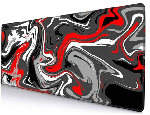 Rcege Großer Mauspad für Schreibtisch - 600x300mm Gaming-Mauspad mit genähten Kanten, Nicht rutschender Unterlage, Schreibtischmatte für Tastatur und Maus