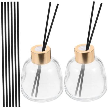 FUNOMOCYA 1juego Botella De Difusor De Fragancias De Vidrio Reutilizable con Varitas De Botellas para Aceites Esenciales y Aromaterapia para Decoración del Hogar y