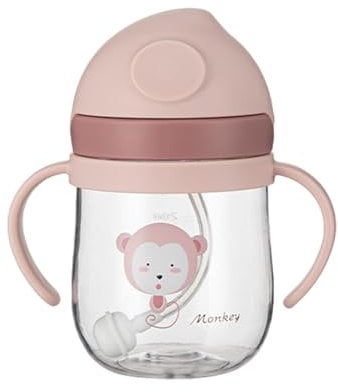 Sippy Cup for Baby - Non-Spill Straw Cup With Fliptop, Weighted Straw, Leak Proof & Easy Grip | 250ml Toddler Cup With Handles | Bottle, Trainer, Dishwasher Safe