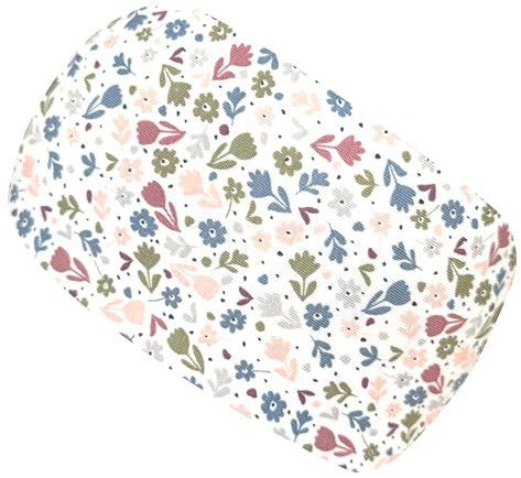 Wollhuhn ÖKO Kinder/Jungen/Mädchen Cooles Elastisches Stirnband/Haarband Bequem Zweilagig Jersey Viele Motive (Blümchen Creme/Pastell)