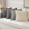 MIULEE 4er Set Kordsamt Kissenbezüge Weich Dekokissen Dekorativ Kissenbezug Modern Kissenhülle Sofakissen Zierkissen Couchkissen für Wohnzimmer Schlafzimmer Grau Serie 50x50 cm