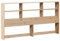 Tête de lit vidaXL 200 cm en bois massif de pin avec rangement, style rustique et scandinave, naturel, montage au sol, sans assemblage requis