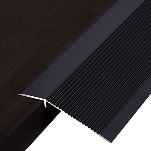 10cm Wide Anti Slip Threshold Door Bar for Uneven Floors Black Aluminum Alloy Edging Trim Strip