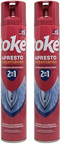 TOKE Apresto Instantáneo| Elimina Las Arrugas| Deja un Suave Perfume| Contenido: 500 ml (Paquete de 2)