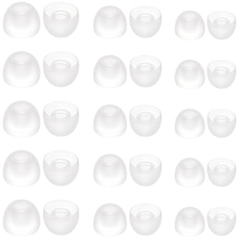 30 Stück Ersatz Ohrstöpsel Transparente Silikon Ohrhörer Ersatzstöpsel Komfort Ohrstöpsel Kompatibel mit den meisten in-Ear Kopfhörer (3 Größen)