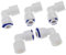 LEFTART 5 Stück RO-Wasser-Winkel-Schnellkupplungsanschluss, BSP-Stecker for Umkehrosmose-System-Rohrverbinder(for 9.52mm OD Hose,3/8)