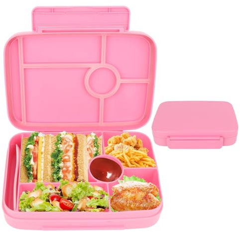 OWill Brotdose Kinder mit Fächern,1000ml Lunchbox Auslaufsichere,Snackbox mit Fächern,Bento Box Kinder für Kindergarten und Schule inkl,Mikrowelle/spülmaschinenfest
