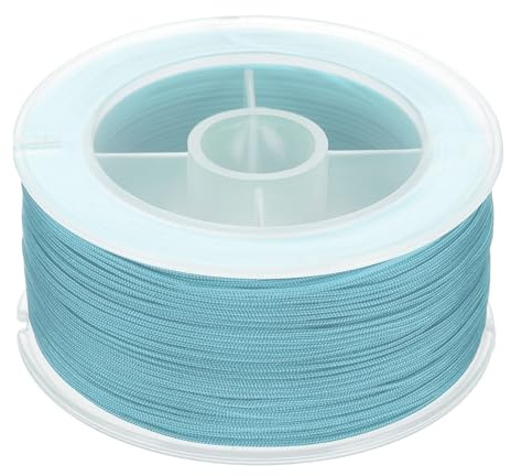 PATIKIL Filo In Nylon 0.8mm x 65 Metri, Cordoncino Intrecciato In Nylon Per Braccialetti Nodi Cinesi Per Creazione Gioielli Collane Tende Alla Veneziana Chime, Azzurro Chiaro
