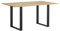WOODLIVE DESIGN BY NATURE Arto Massivholztisch in Wildeiche, massiver Esstisch, rustikaler Esszimmertisch mit schwarzen Gestell in U-Form, Größe:160 x 90 cm
