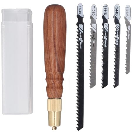 Model Craft Hand Saw Kit with Storage Bag Box, Detachable Mini Hand Saw and 5 Blades Brass Chuck, Woodworking Tools for Home and Professional Woodworking Projects