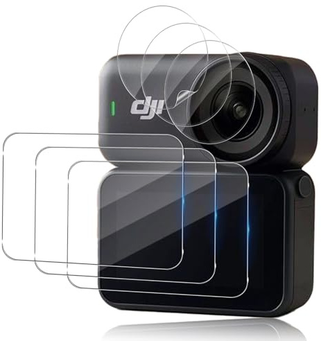 Liilaa Protector de Pantalla para DJI Osmo Nano, 3 Piezas Cristal Templado y 3 Piezas Protector de Lente de Cámara, Anti Arañazos Dureza 9H Vidrio Templado