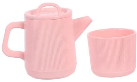 WHAMVOX Mini Alloy Tea Set for Dollhouse Afternoon Tea Cute Teacup Coffee Cup Decoration for Bjd Doll Kitchenware Portable and Micro Miniatures