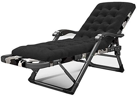 OMIC Extra breiter Liegestuhl mit gepolstertem Sitz, verstellbare Sonnenliege für den Innen- und Außenbereich, maximale Traglast 200 kg, XL-Komfortstuhl
