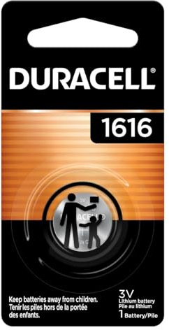 Duracell 1616 3V Lithium Coin Battery 1 Count, CR1616 3V Battery for Fitness Devices, Watches, and More