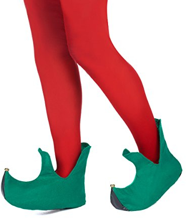 Generique - Wichtel-Schuhe Kostümzubehör Elf grün Einheitsgröße