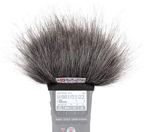 Gutmann Fur Microphone Windshield Windscreen for Zoom H6 Premium Edition Grey with inner lining