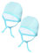TupTam Unisex Baby Erstlingsmütze zum Binden 2er Pack, Farbe: Streifenmuster Türkis, Größe: 62-68