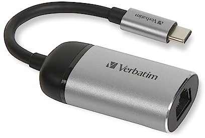 Verbatim USB-C to GIGABIT ETHERNET Adapter 10 cm Cable 49146, 49146