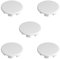 5x CACHE ROND A CLIPSER PLASTIQUE BLANC BOUCHON PROTECTION TROU MEUBLE MUR CLOISON (Ø6mm)