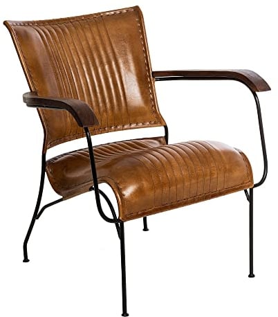 Atmosphera - Sessel Hoper cognacfarben aus Leder - Cognac-braun