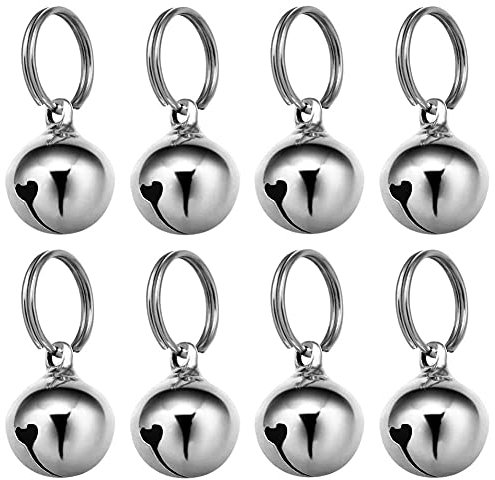 ITNP 8 Pezzi Metallo Campanellini,Campanelli Piccoli,Fascino addestramento Pet Ciondolo Accessori,per addestramento, Escursionismo, Passeggiate, Caccia
