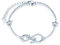 MicLee Damen Einfach Armband Zirkonia 925 Sterling Silber Allergenfrei Anker Unendlichkeit Zeichen Zwei Sternen Armreif Armkette mit Geschenkbeutel Super Geschenk für Mutter Freundin